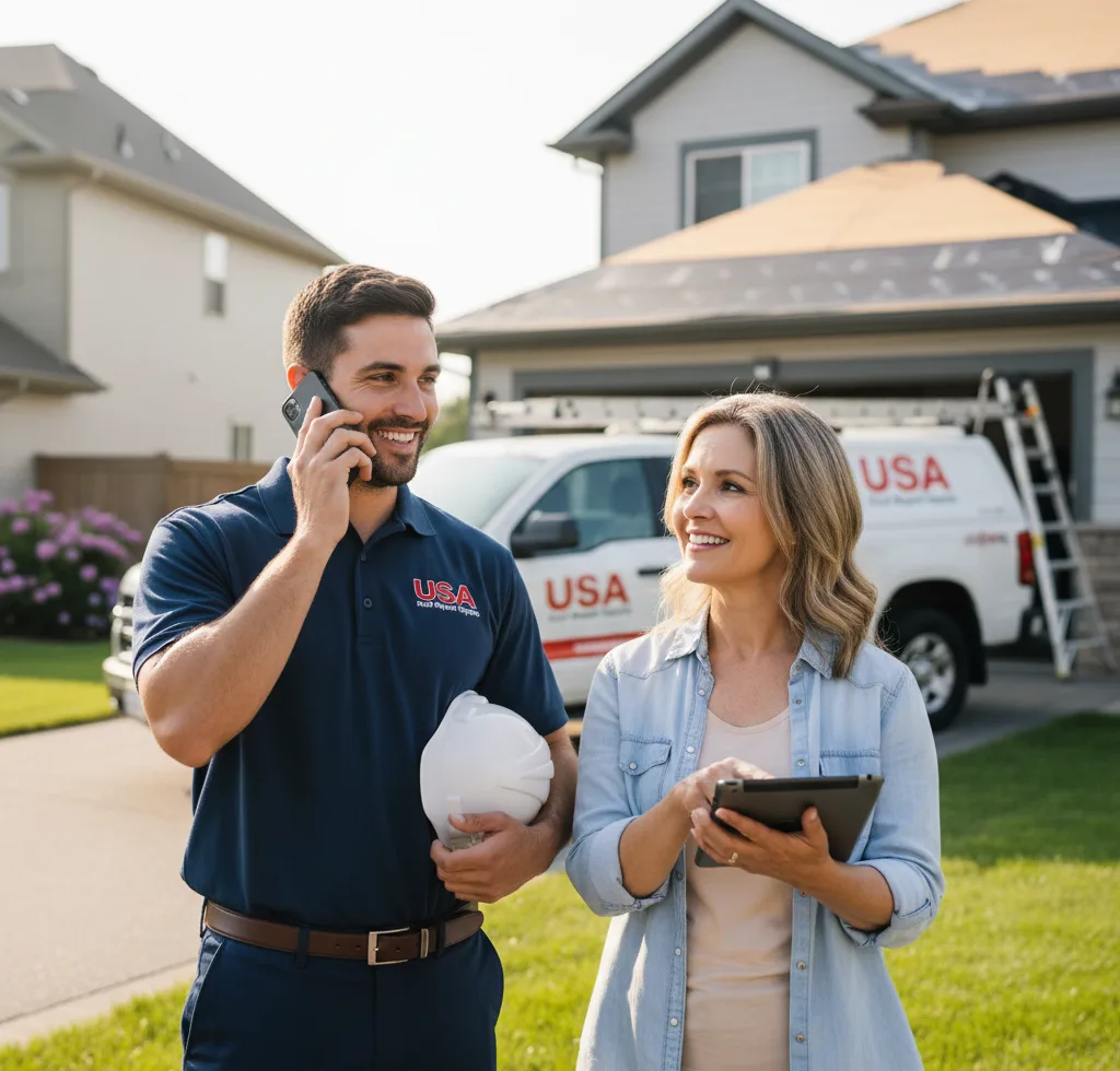 USA Roof Repair Experts customer support in Freer